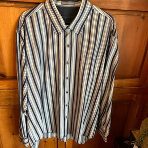 Tommy Bahama Long sleeve blue striped shirt
